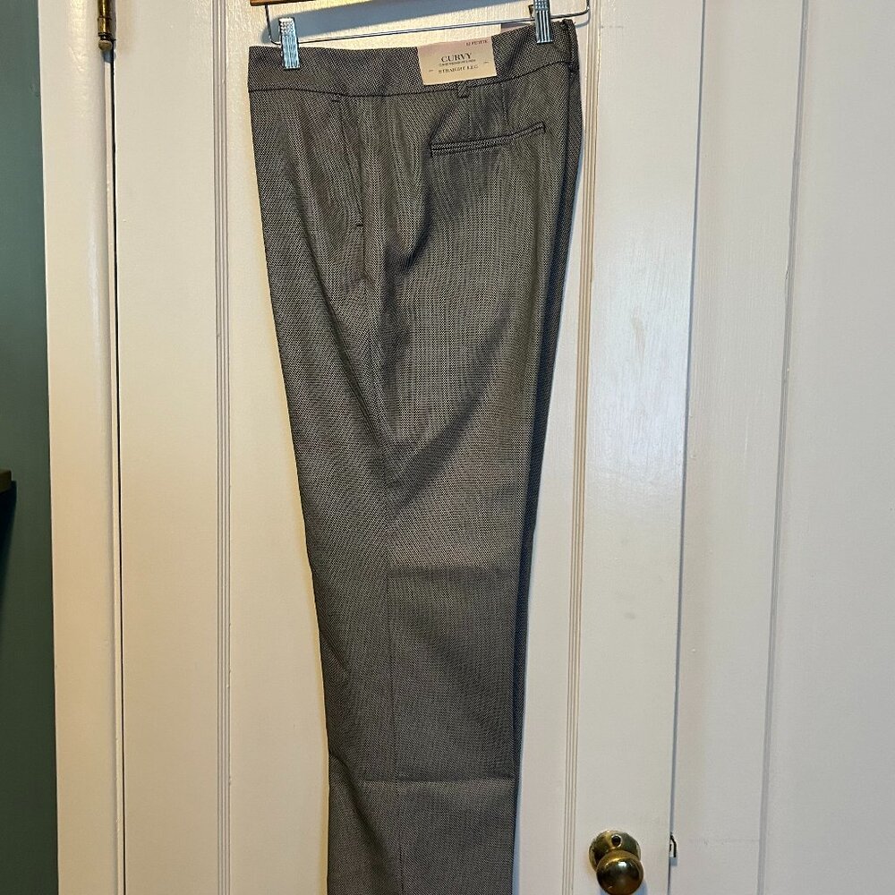 NWT Ann Taylor Lined Trousers Curvy Straight Leg 12 petite